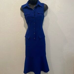 Cremieux Cobalt Blue Knee Length Dress
